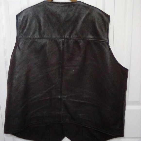 Men's Brown Coronado Leather Vest - Picture 2 of 11